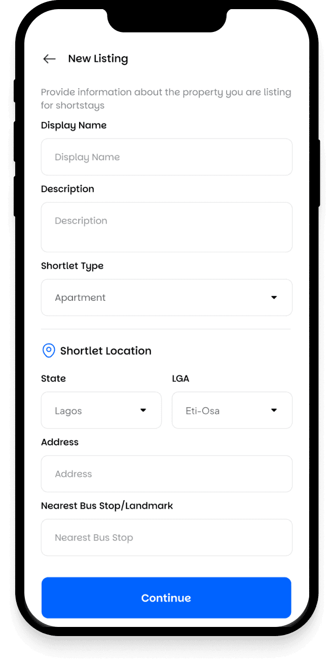 List Shortlets